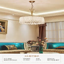 Luxurious gold crystal chandelier bedroom pendant light