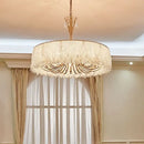 Luxurious gold crystal chandelier bedroom pendant light