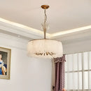 Luxurious gold crystal chandelier bedroom pendant light