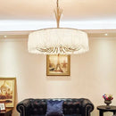 Luxurious gold crystal chandelier bedroom pendant light