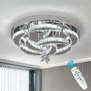 DecorBites™ Crystal Chandelier: Modern Dimmable LED Pendant Light for Living & Dining Rooms