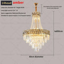 Modern gold luxury decorbites crystal chandelier living room light