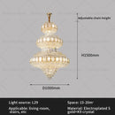 Modern gold decorbites crystal chandelier staircase lighting