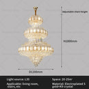 Modern gold decorbites crystal chandelier staircase lighting