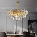 Modern gold petal crystal chandelier dining room pendant light