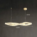 Modern golden infinity crystal chandelier dining room pendant light