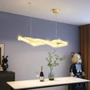 Modern golden infinity crystal chandelier dining room pendant light