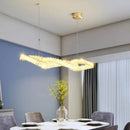 Modern golden infinity crystal chandelier dining room pendant light