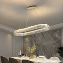 Modern gold double ring decorbites crystal chandelier for dining room