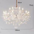 Decorbites crystal chandelier living room teardrop glass pendant light
