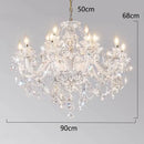 Decorbites crystal chandelier living room teardrop glass pendant light