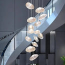 Modern shell glass decorbites crystal chandelier for living room