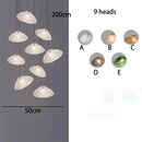 Modern shell glass decorbites crystal chandelier for living room