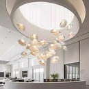 Modern shell glass decorbites crystal chandelier for living room