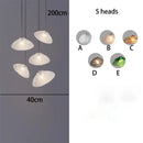 Modern shell glass decorbites crystal chandelier for living room