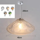 Modern shell glass decorbites crystal chandelier for living room