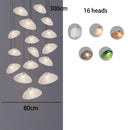 Modern shell glass decorbites crystal chandelier for living room
