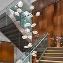 Modern shell glass decorbites crystal chandelier for living room