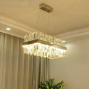 DecorBites™ Crystal Chandelier: Modern LED Chrome Gold Lighting for Living Room Bedroom Kitchen