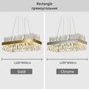 DecorBites™ Crystal Chandelier: Modern LED Chrome Gold Lighting for Living Room Bedroom Kitchen