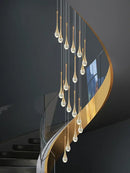 Modern gold decorbites crystal chandelier for living room staircase