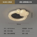 Modern gold textured crystal chandelier living room led ceiling light
