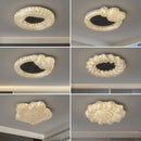 Modern gold textured crystal chandelier living room led ceiling light