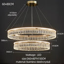 Modern gold three tier decorbites crystal chandelier for dining room