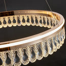 Modern gold three tier decorbites crystal chandelier for dining room