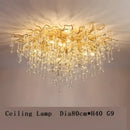 DecorBites™ Crystal Chandelier: Modern LED Luxury for Living Room Decor & Lighting