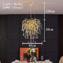 DecorBites™ Crystal Chandelier: Modern LED Luxury for Living Room Decor & Lighting