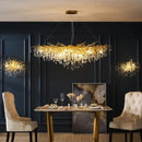 DecorBites™ Crystal Chandelier: Modern LED Luxury for Living Room Decor & Lighting
