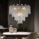 DecorBites™ Crystal Chandelier: Modern LED Pendant Light for Home Decor