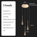 DecorBites™ Crystal Chandelier: Modern LED Pendant Light for Villa Living Room and Attic