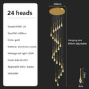 DecorBites™ Crystal Chandelier: Modern LED Pendant Light for Villa Living Room and Attic