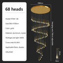 DecorBites™ Crystal Chandelier: Modern LED Pendant Light for Villa Living Room and Attic