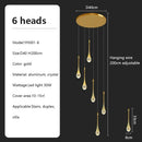 DecorBites™ Crystal Chandelier: Modern LED Pendant Light for Villa Living Room and Attic