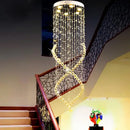 DecorBites™ Crystal Chandelier: Modern LED Staircase Light Fixture for Villa Hall