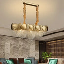 Modern gold crystal chandelier petal led living room pendant light