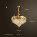 Modern gold crystal chandelier petal led living room pendant light