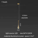 DecorBites™ Crystal Chandelier: Modern LED Water Droplet Staircase Light