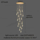 DecorBites™ Crystal Chandelier: Modern LED Water Droplet Staircase Light