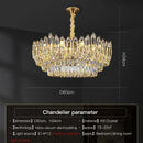 Modern tiered faceted decorbites crystal chandelier for dining room