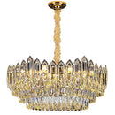Modern tiered faceted decorbites crystal chandelier for dining room