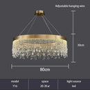 DecorBites™ Crystal Chandelier: Modern Living Room Ceiling Light & Kitchen Pendant