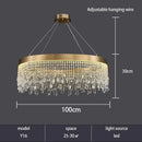 DecorBites™ Crystal Chandelier: Modern Living Room Ceiling Light & Kitchen Pendant
