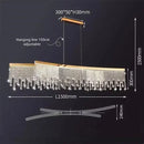 DecorBites™ Crystal Chandelier: Modern Living Room, Dining Room, Kitchen Ceiling Light