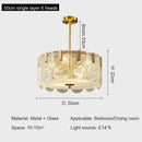 Modern fan crystal chandelier gold tiered living room ceiling lamp