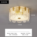 Modern fan crystal chandelier gold tiered living room ceiling lamp