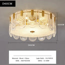 Modern fan crystal chandelier gold tiered living room ceiling lamp